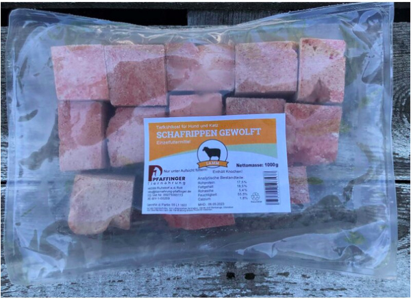 Pfaffinger Lamm/Schafrippen gewolft