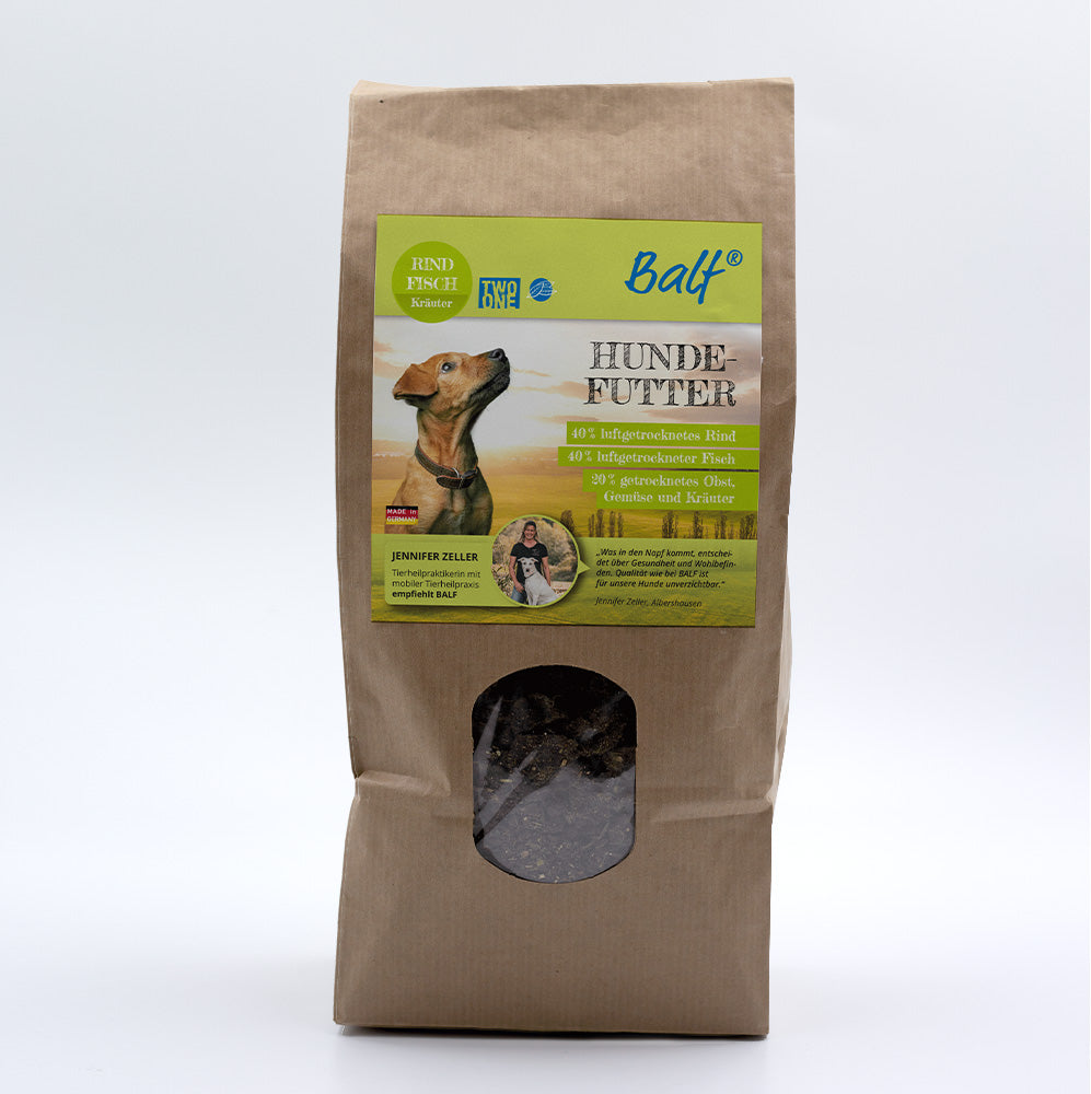 Balf Hundefutter TWOinONE Rind und Fisch Obst/Gemüse mit Kräuter 1 Balf Hundefutter TWOinONE Rind und Fisch Obst/Gemüse mit Kräuter